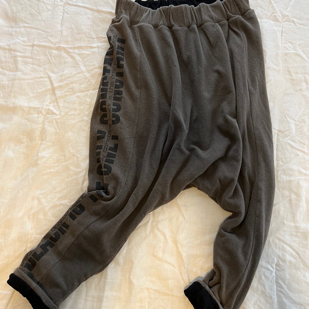 Studio B3 Double Reversible Drop Crotch Lagenlook Pants L
